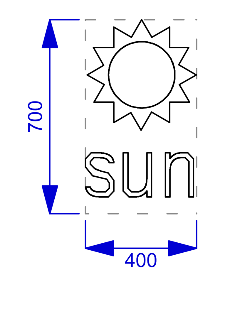 Technical render of a Saferturf Sun with Text